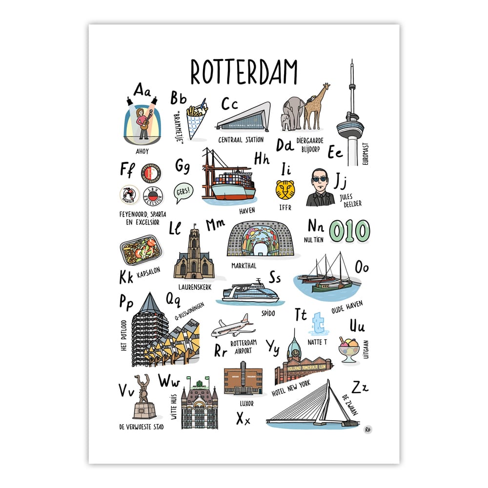 ABC Rotterdam Poster Kinderen - Online Kopen