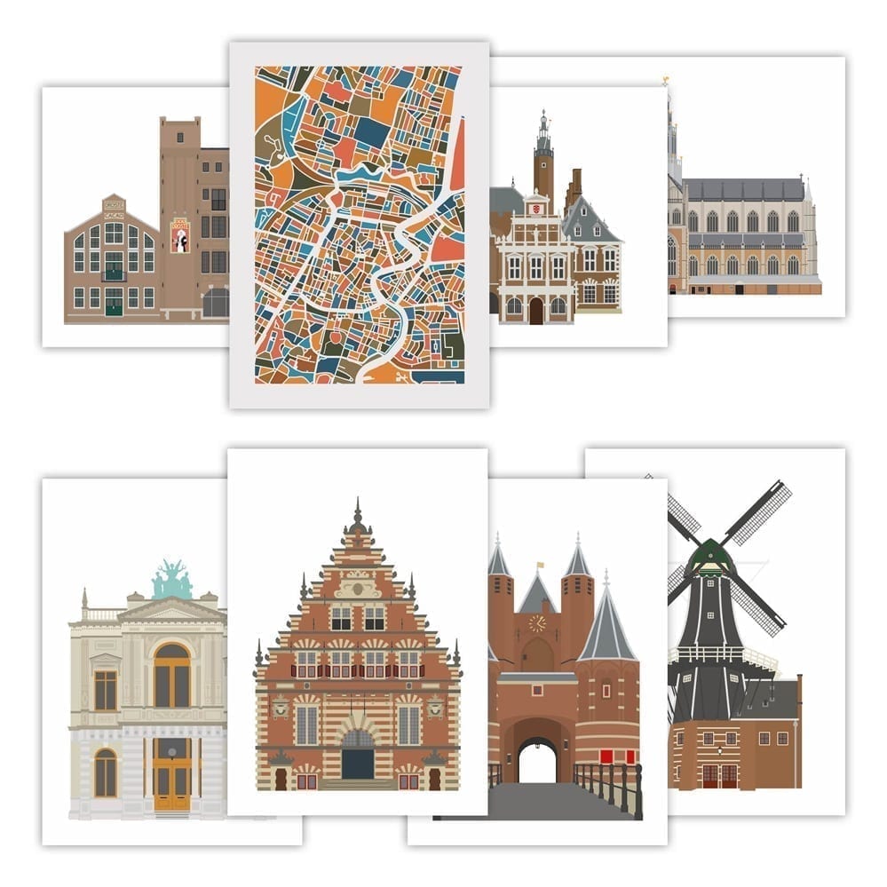 Ansichtkaarten Haarlem (set van 8) — product photo