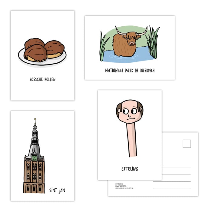 Ansichtkaarten Brabant (set van 4) — product photo