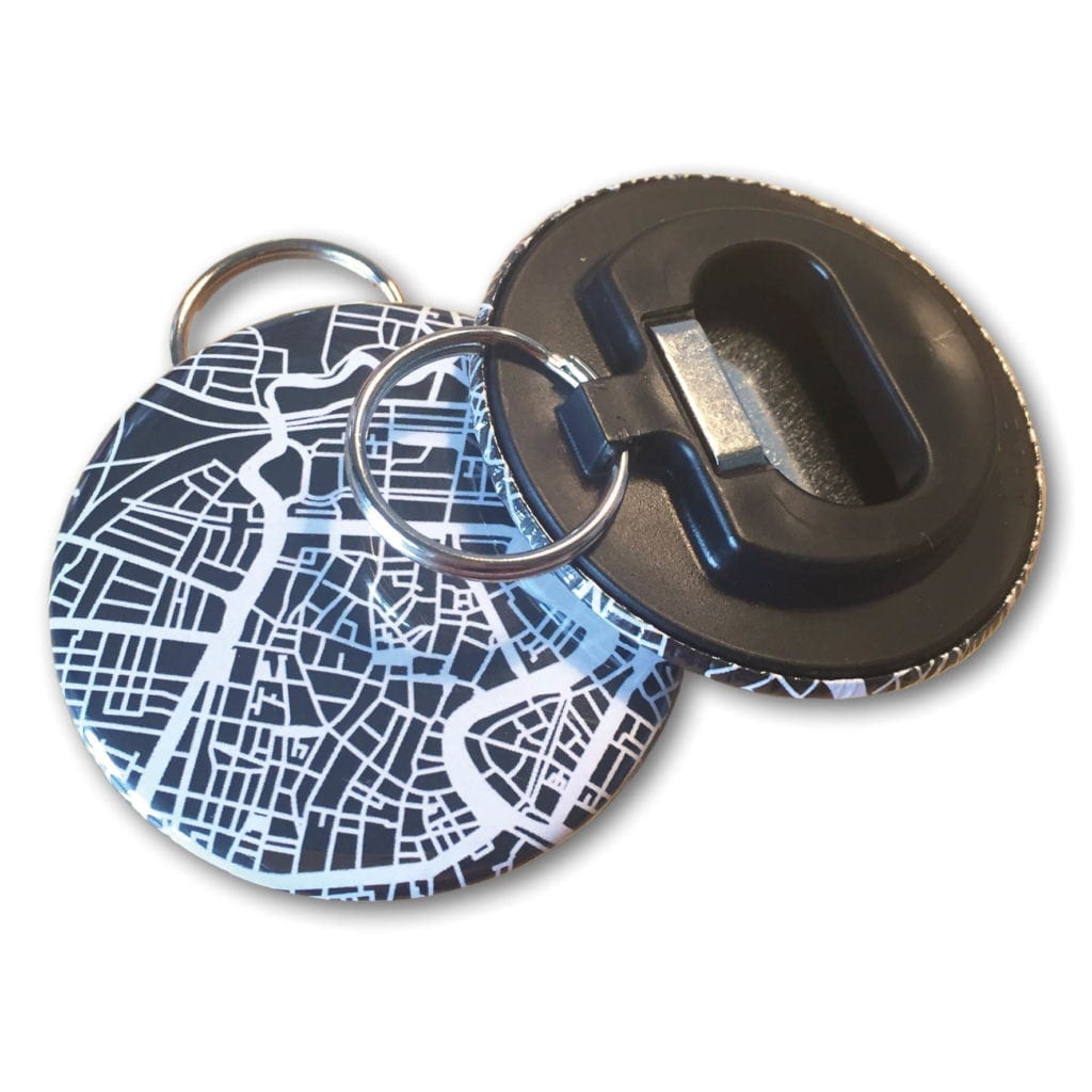 Flesopener &amp; sleutelhanger Haarlem - zwart — product photo