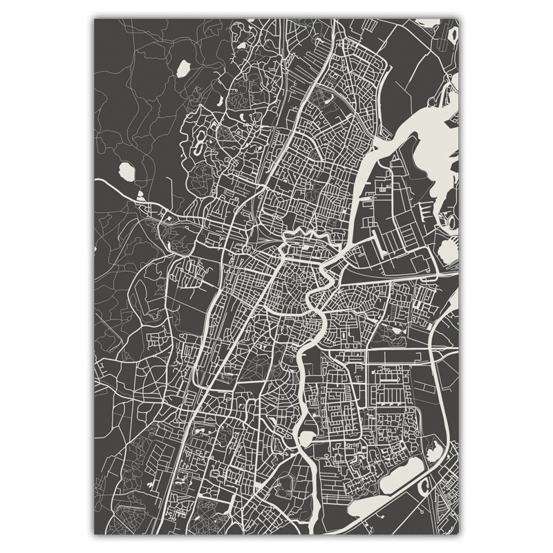 Map of Haarlem - bw - A4 (21 x 29.7 cm) Map of Haarlem - bw - A4 (21 x 29.7 cm) — product photo