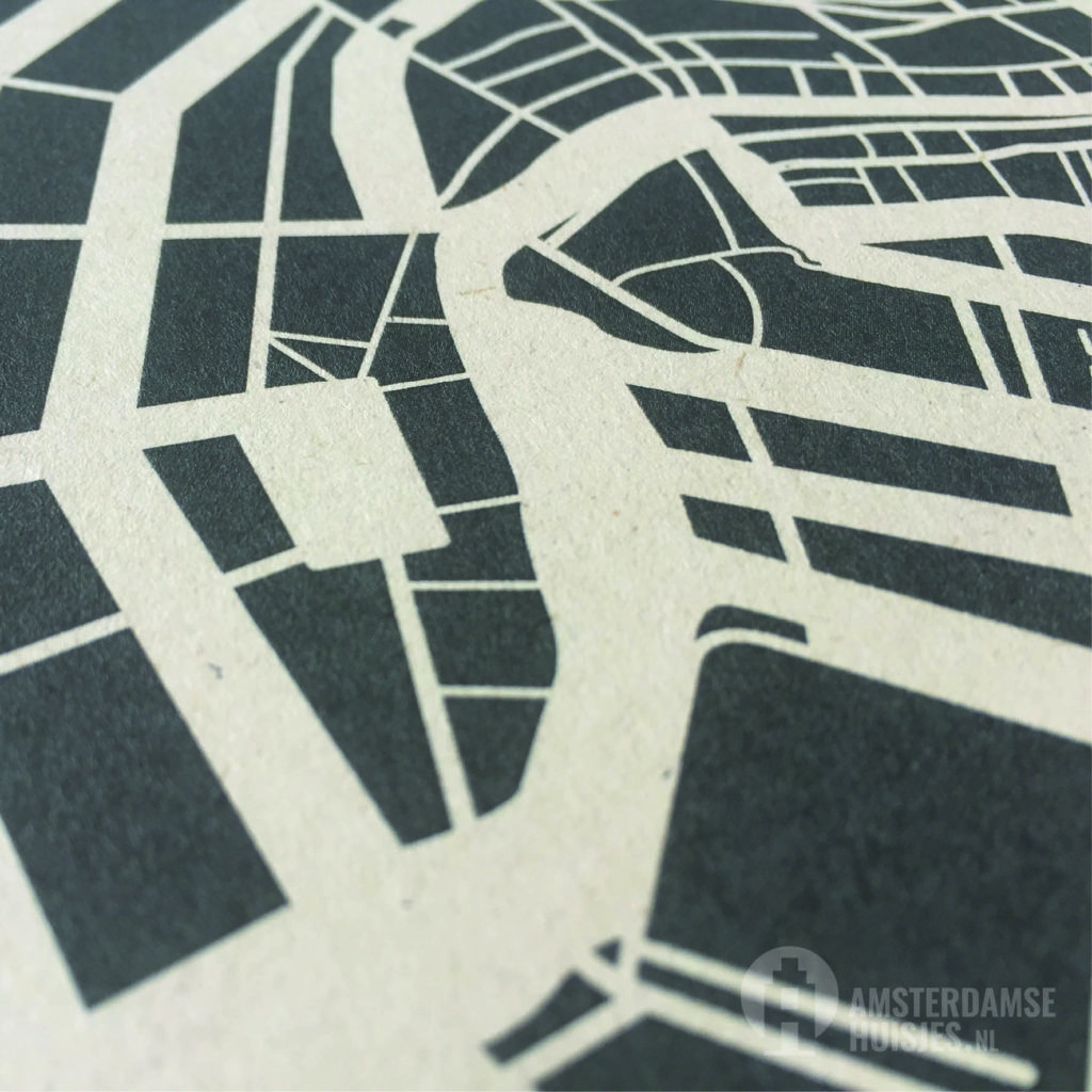 Plattegrond Amsterdam (met passepartoutrand) A3 — gallery 3