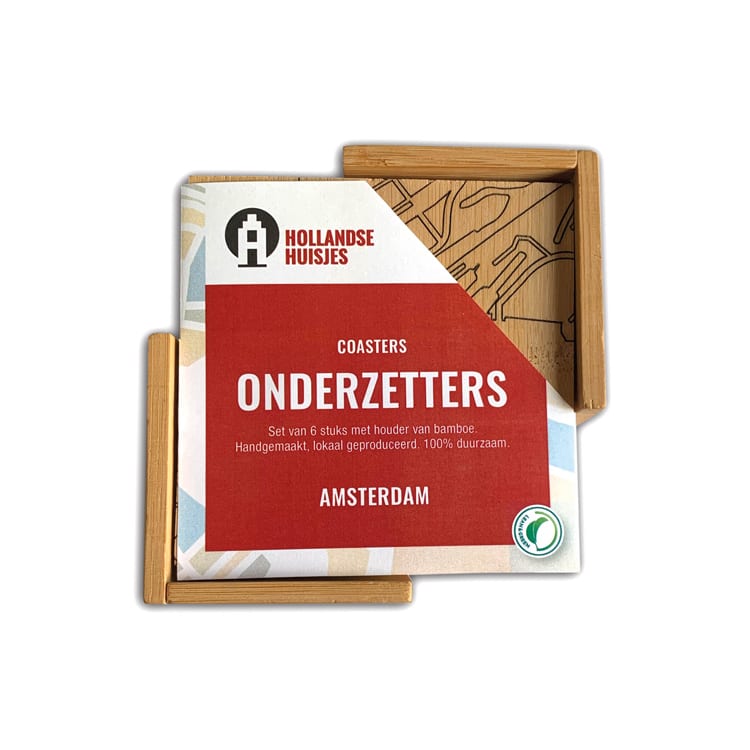 Onderzetters Amsterdam (6x bamboe) — gallery 1