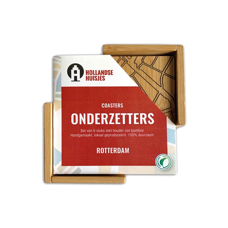 Onderzetters Rotterdam (6x bamboe) — gallery 1