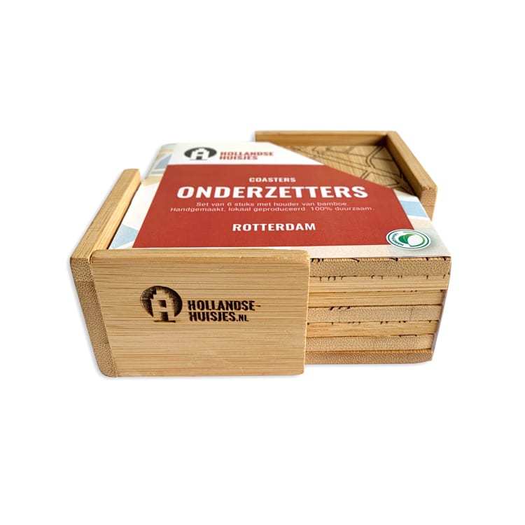 Onderzetters Rotterdam (6x bamboe) — gallery 2