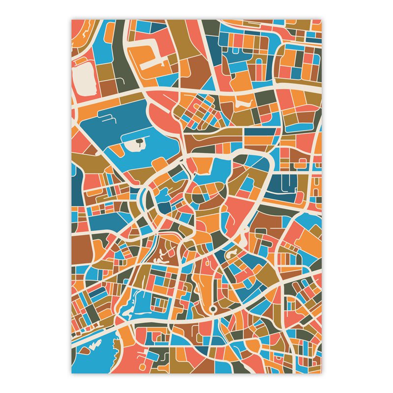 Plattegrond Breda veelkleurig — product photo