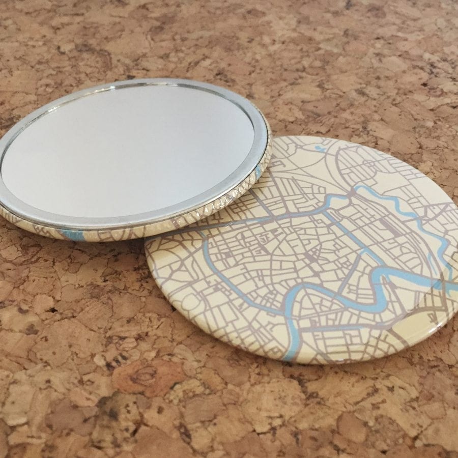 Make-up spiegeltjes Haarlem - geel — product photo