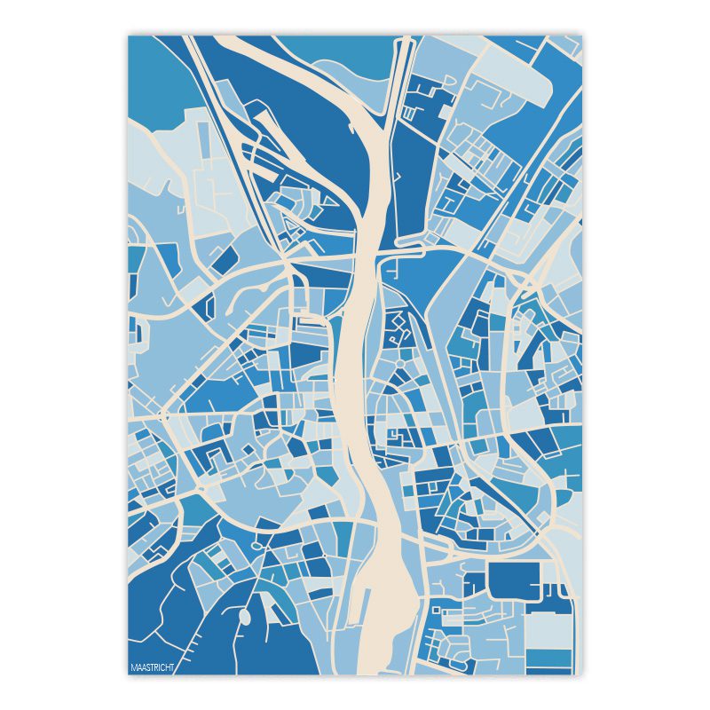 Map of Maastricht Delft blue - Buy Online