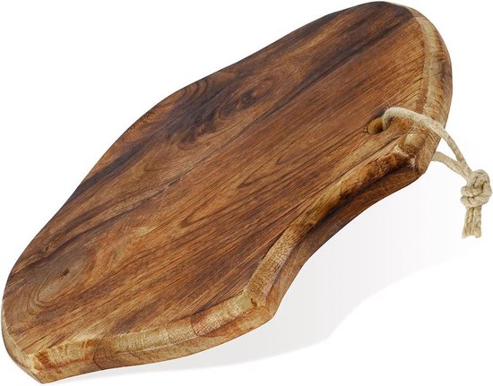 Snij- en Serveerplank Houten 33x22 cm - Snijplank - Keukenplank - Keuken - Tapasplank - Borrelplank product photo