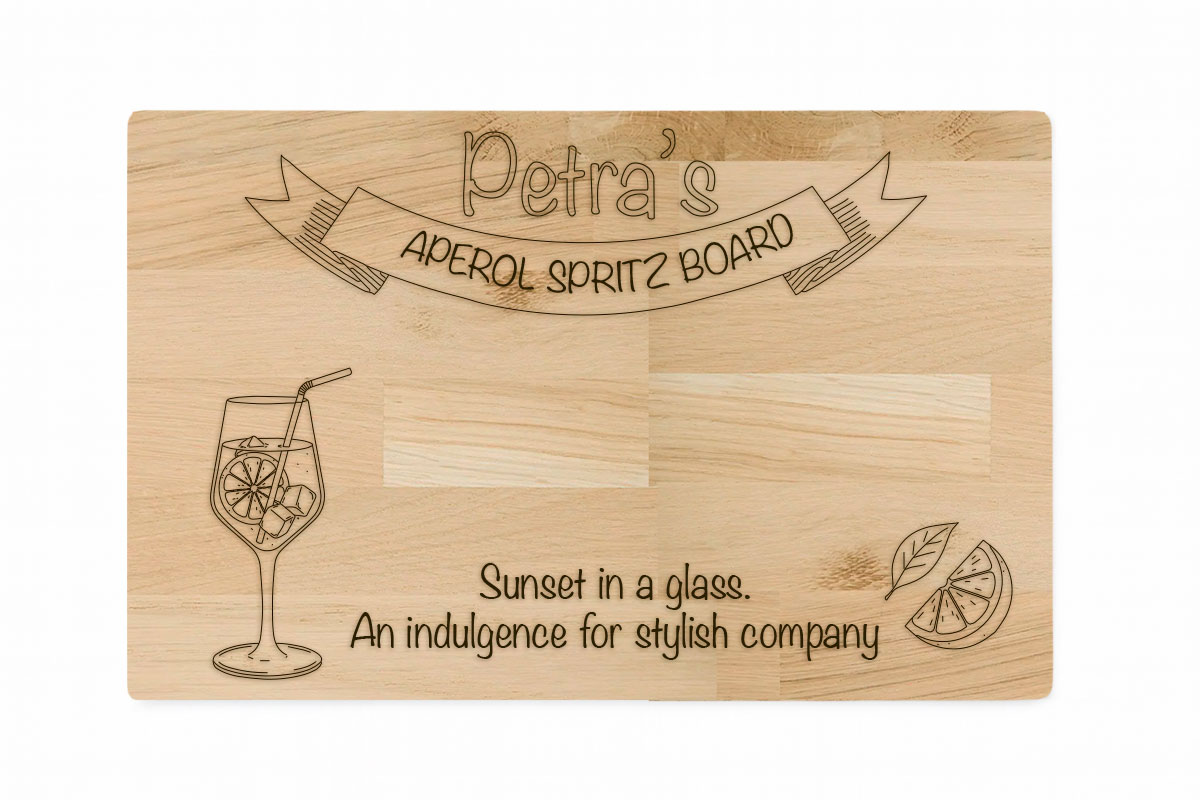 Personalized Engraved Aperol spritz Serving Board – The Perfect Custom Gift! gallery 1