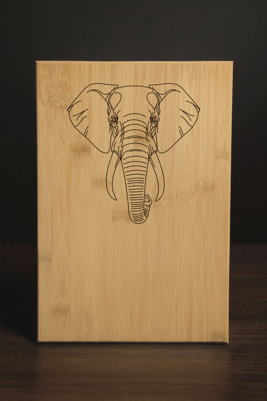 Personalized Bamboo Serving Board with Engraved Elephant – Eco-Friendly Cheese & Charcuterie Board Gift - Buy Online