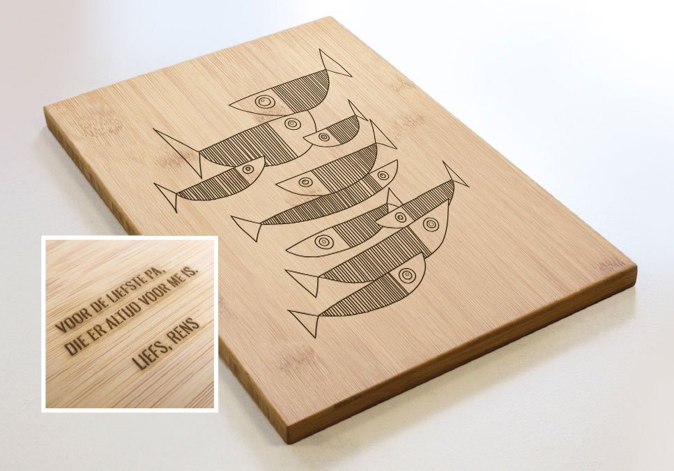 Maasschool by Huibrecht Lagerwerf, Engraved Cheese & Charcuterie Board Gift from Bamboo - Buy Online