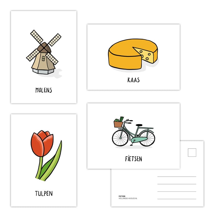 Ansichtkaarten Nederland (set van 4) — product photo